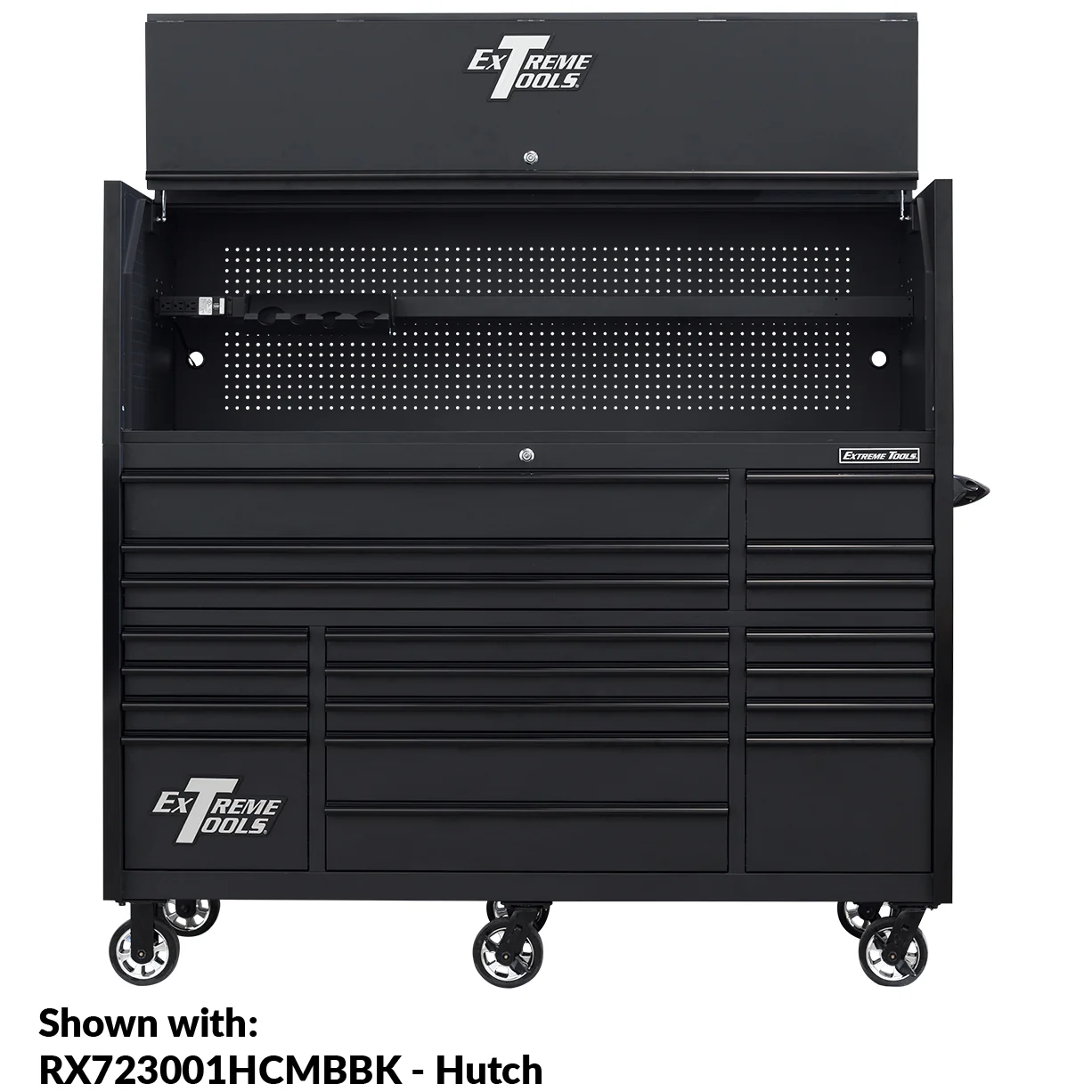 Extreme Tools RX250 Series 72-in x 30-in Roller Cabinet – 19-Drawer – 250 lb Drawer Slides