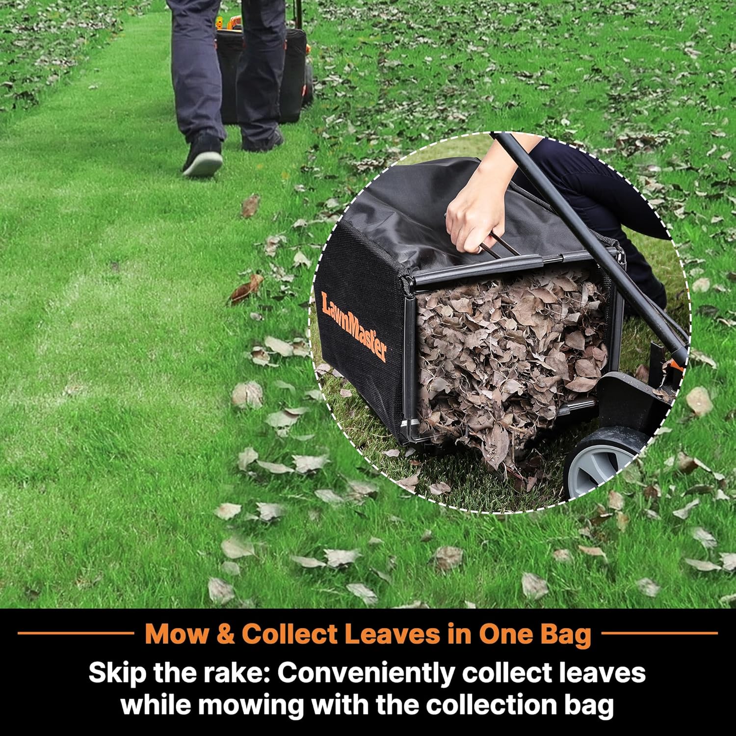 LawnMaster CLMF4817E 48V MAX Brushless Mower with 2X24V MAX 4.0Ah Battery and a Dual Charger