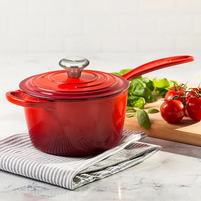 20-piece Signature Cast Iron Cookware Set,10.25′′ Skillet,1.75-quart Saucepan with Lid
