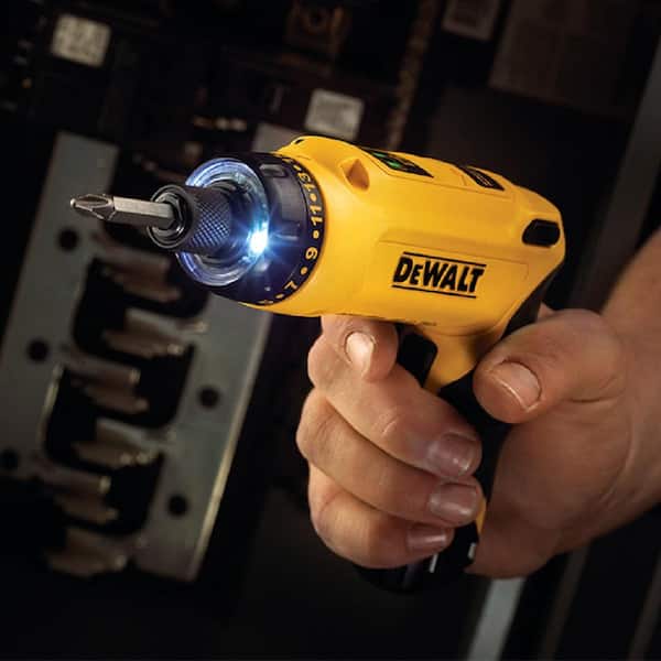 8V MAX Cordless Gyroscopic Screwdriver with Adjustable Handle, (2) 1.0Ah Batteries, Charger, and Bag